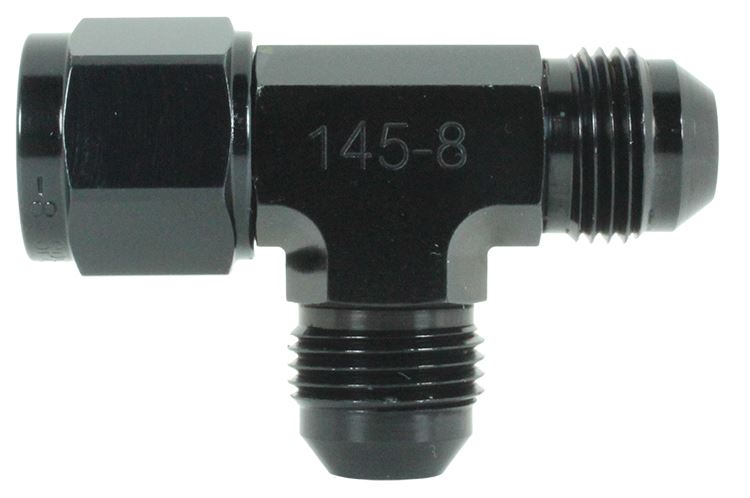 145-06-BLK -6 tee swivel on run
