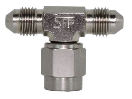 144-03-S -3 tee swivel on branch - steel - SS Racetech Rods & Customs