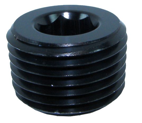 932-02-BLK 1/8 NPT in hex plug - SS Racetech Rods & Customs