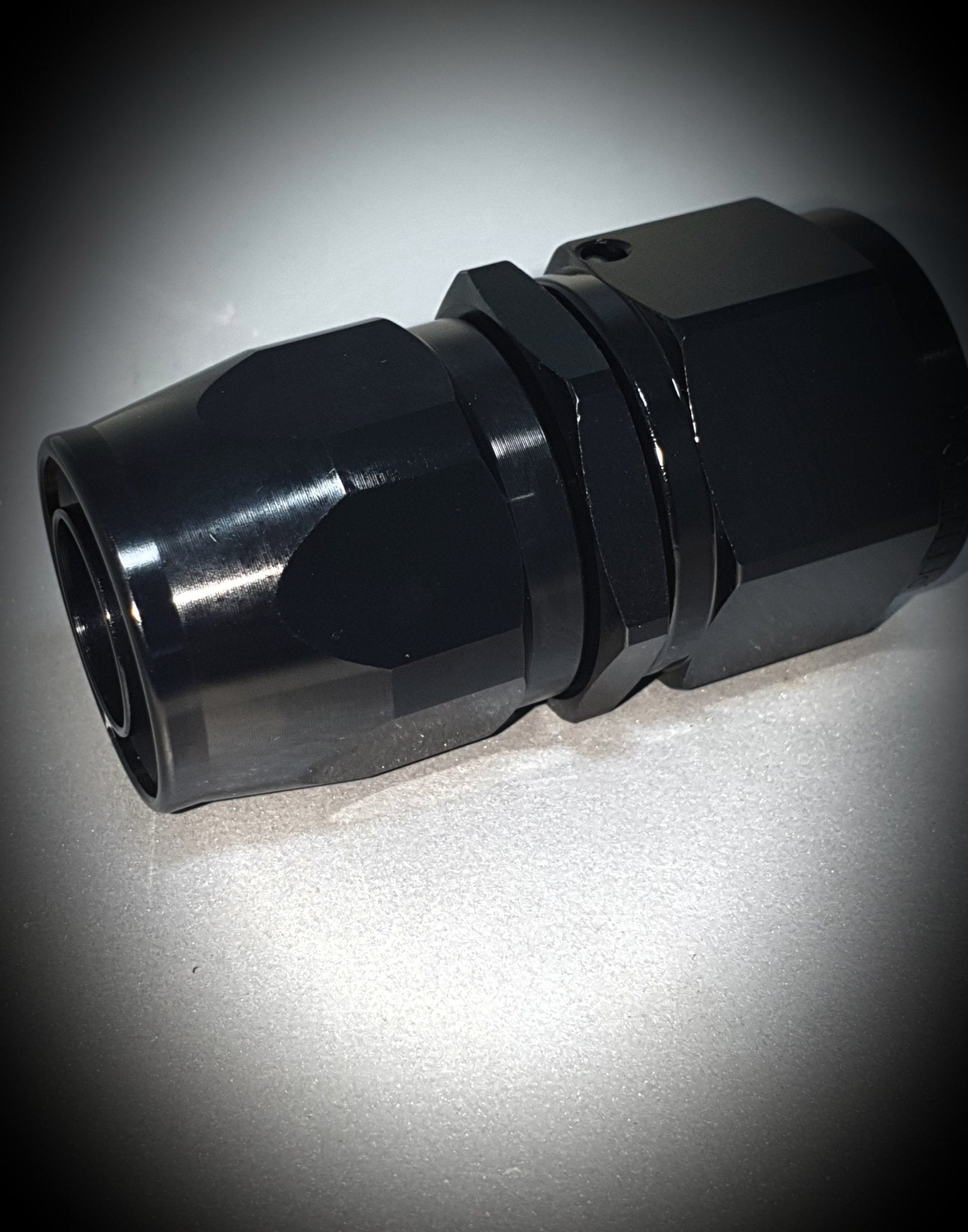 101-12-BLK -12 straight hose end - SS Racetech Rods & Customs