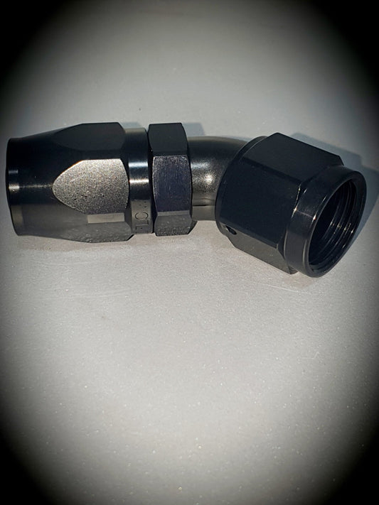 102-08-BLK -8 45 degree hose end - SS Racetech Rods & Customs