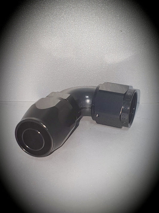 103-10-BLK -10 90 degree hose end black - SS Racetech Rods & Customs