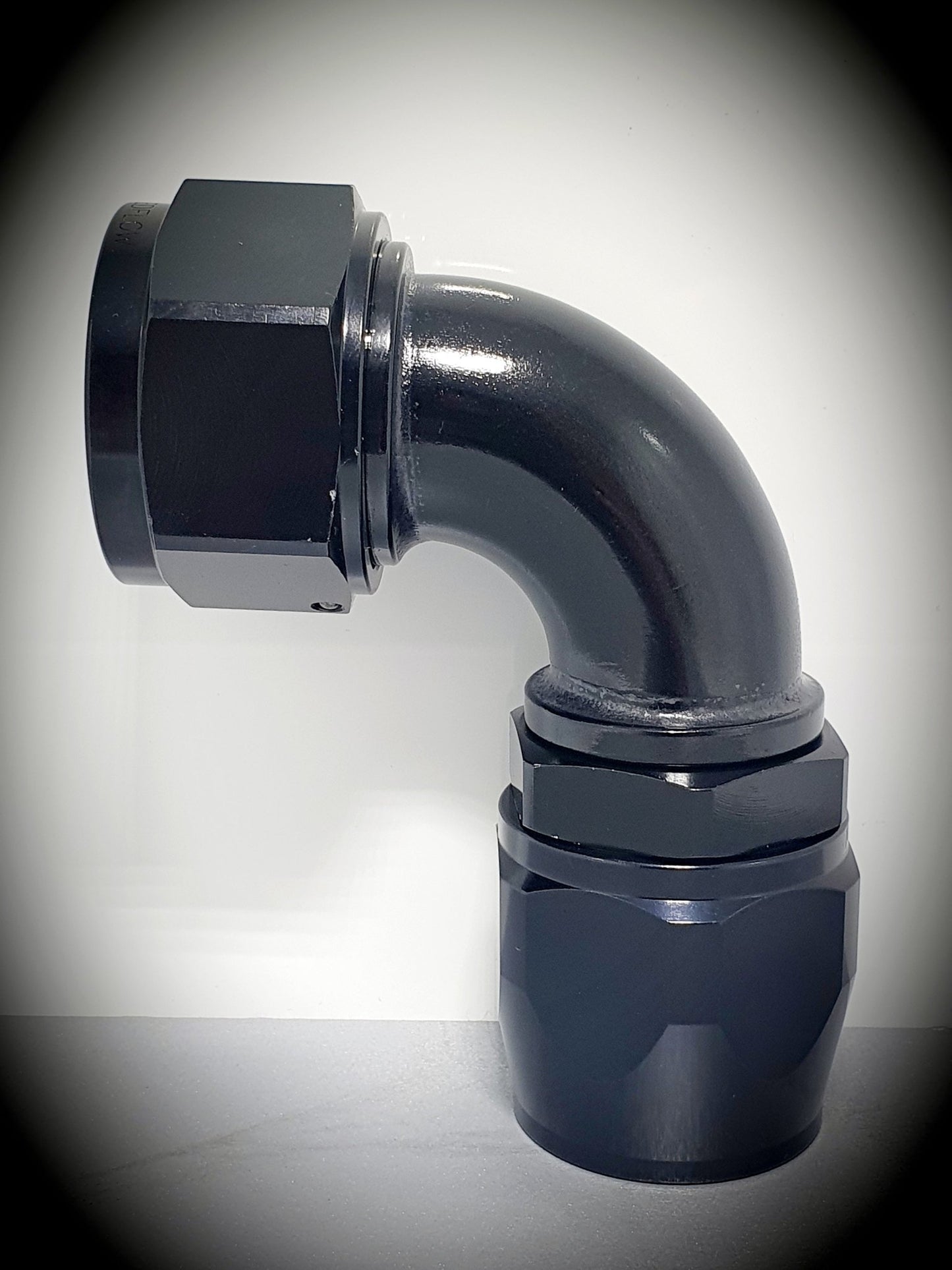 103-20-BLK -20 90 degree hose end black - SS Racetech Rods & Customs
