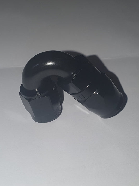 104-04-BLK -4 120 degree hose end black - SS Racetech Rods & Customs