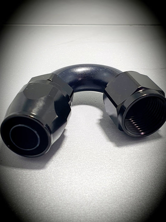 105-10-BLK -10 150 Degree hose end - SS Racetech Rods & Customs