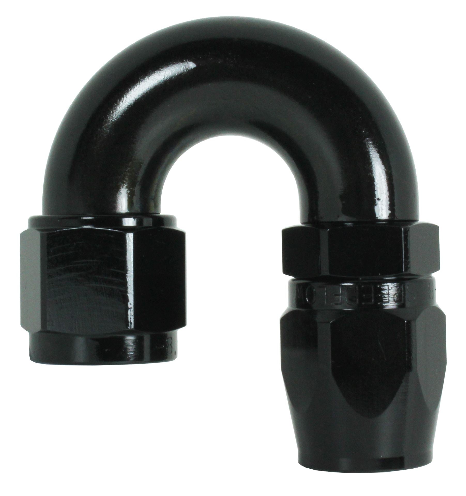 106-10-BLK -10 180 Degree hose end - SS Racetech Rods & Customs