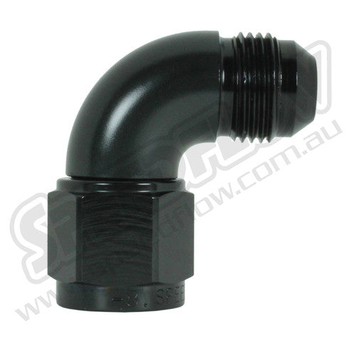 143-10-BLK -10 female to male 90 degree - SS Racetech Rods & Customs