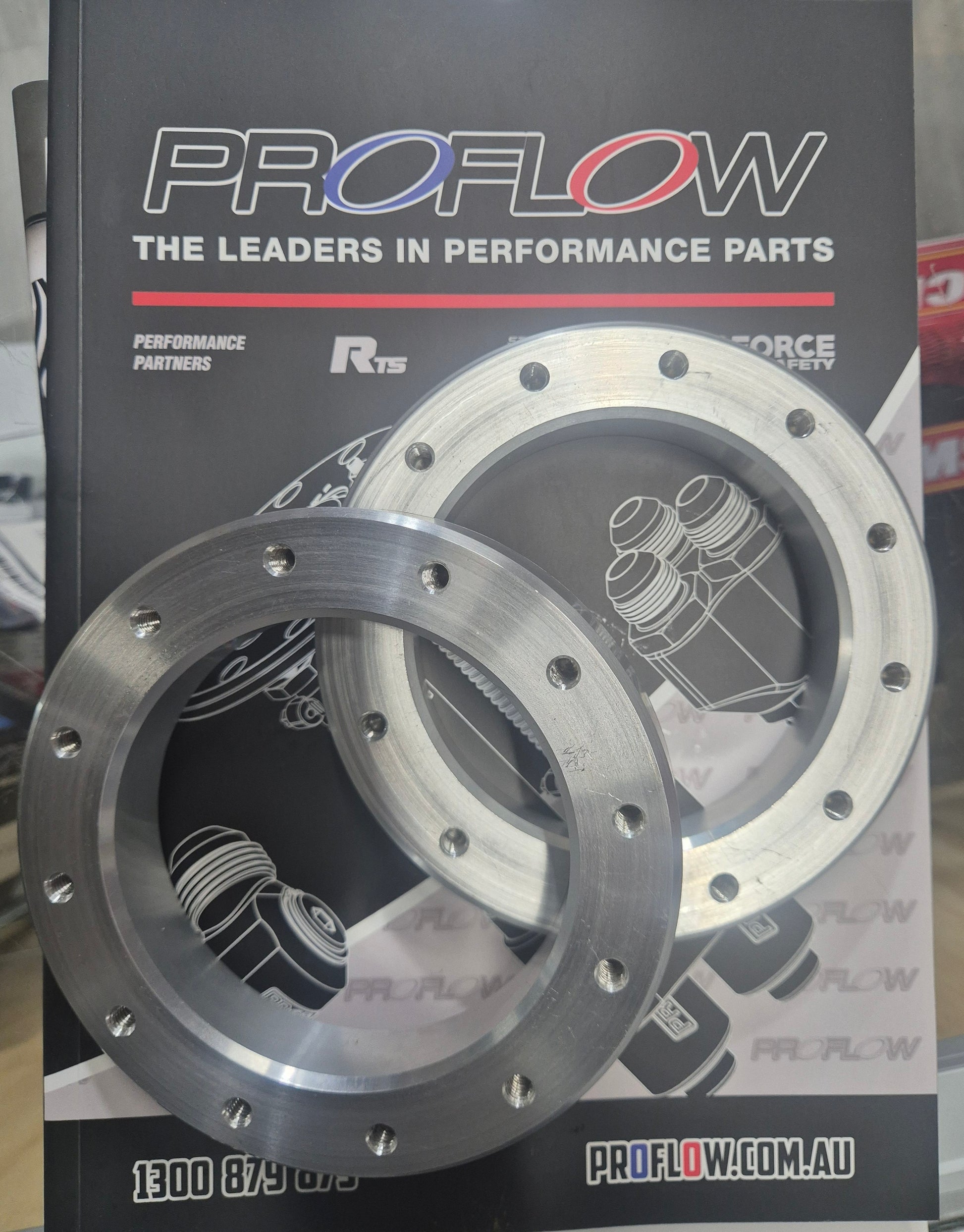 Aluminium weld in fuel tank pump retaining rings OD 139.5mm OD 95.5mm ID 21mm thick with 12 x M6 holes drilled & tapped - SS Racetech Rods & Customs