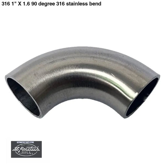 316 1" X 1.6 90 degree 316 stainless bend - SS Racetech Rods & Customs