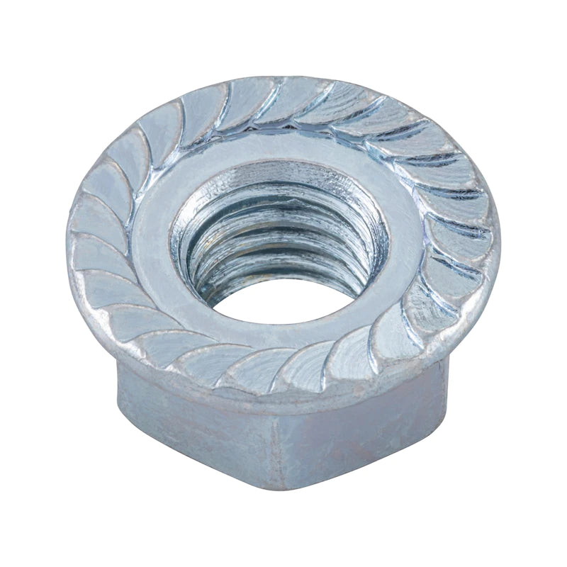 Serrated Locking nut ZI M8 - SS Racetech Rods & Customs