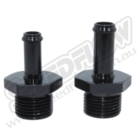 414-08-06-BLK -8 O-RING to 3/8_ HOSE TAIL - BLK by SS Racetech Rods & Customs