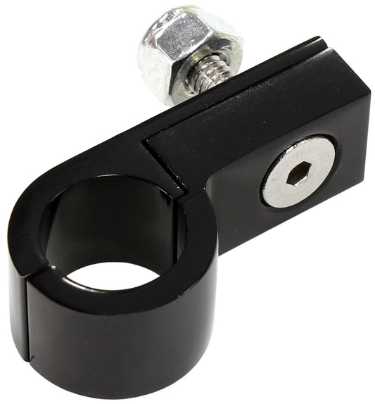 AF157-09BLK - Aeroflow billet alum p-clamp 9/16" (14.2MM) fits -6 braid black - SS Racetech Rods & Customs