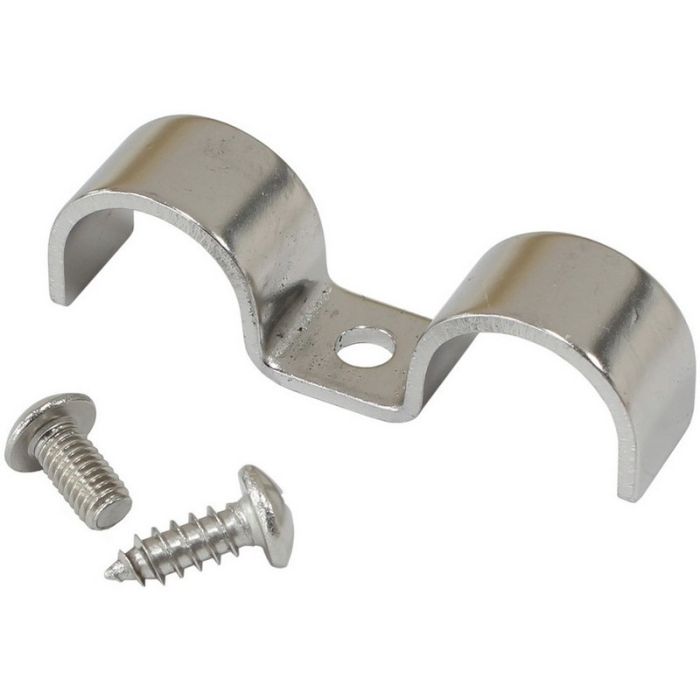 AF301-03-03 - AEROFLOW DUAL STAINLESS STEEL HARD LINE CLAMP WITH BRACKET - 3/16" - SS Racetech Rods & Customs