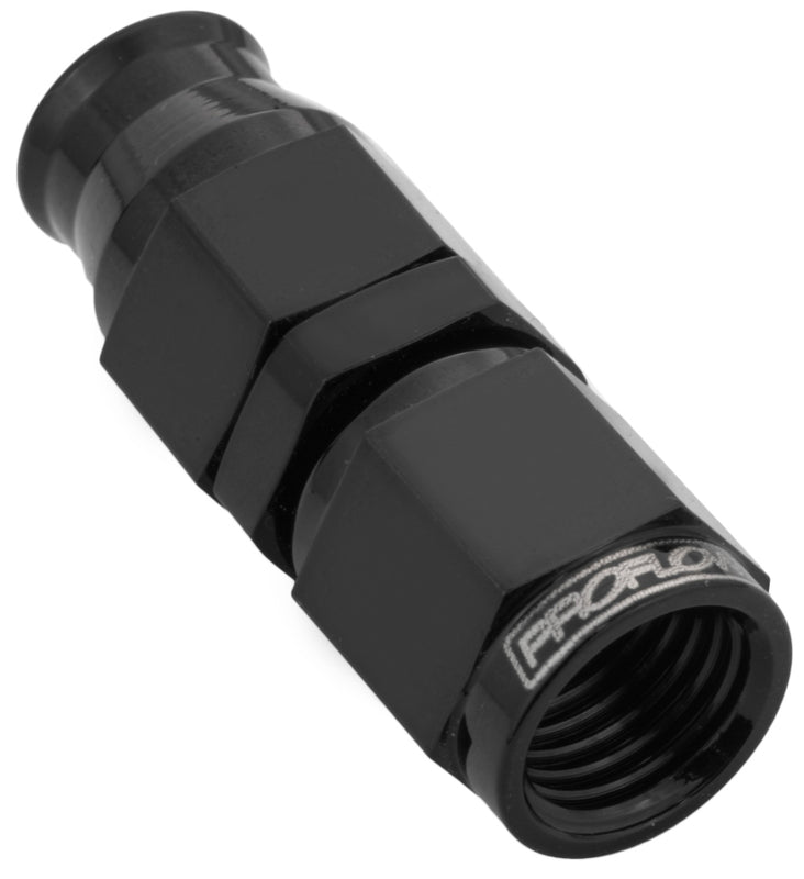 PFE201- 03SBK Proflow Black Steel Straight Hose End -03AN For PTFE Hose