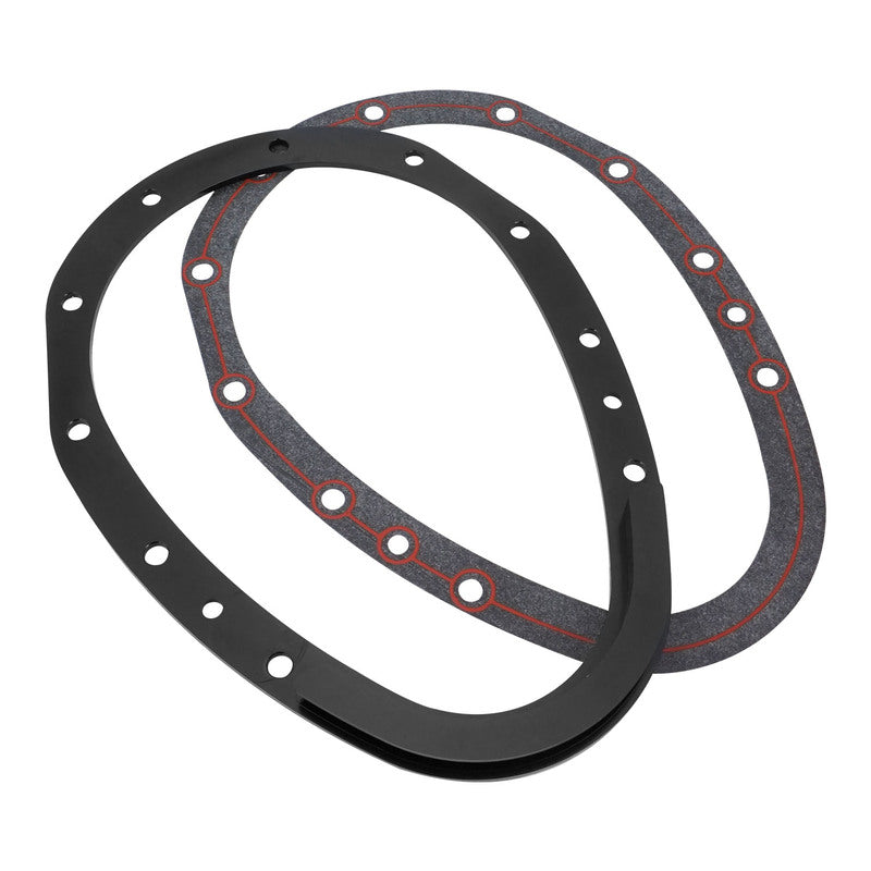 PFECTCBK Proflow Timing Cover, 2-piece, Billet Aluminium, Black Anodised, SB For Chevrolet V8 Small Block, Kit, - SS Racetech Rods & Customs