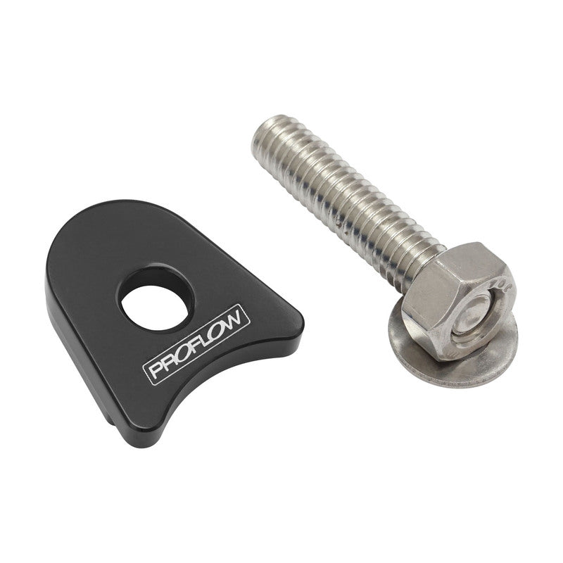 PFEDC035BK Proflow Distributor Hold-Down Clamp, Billet Aluminium, Black, Stud Mount, SB For Ford, Each
