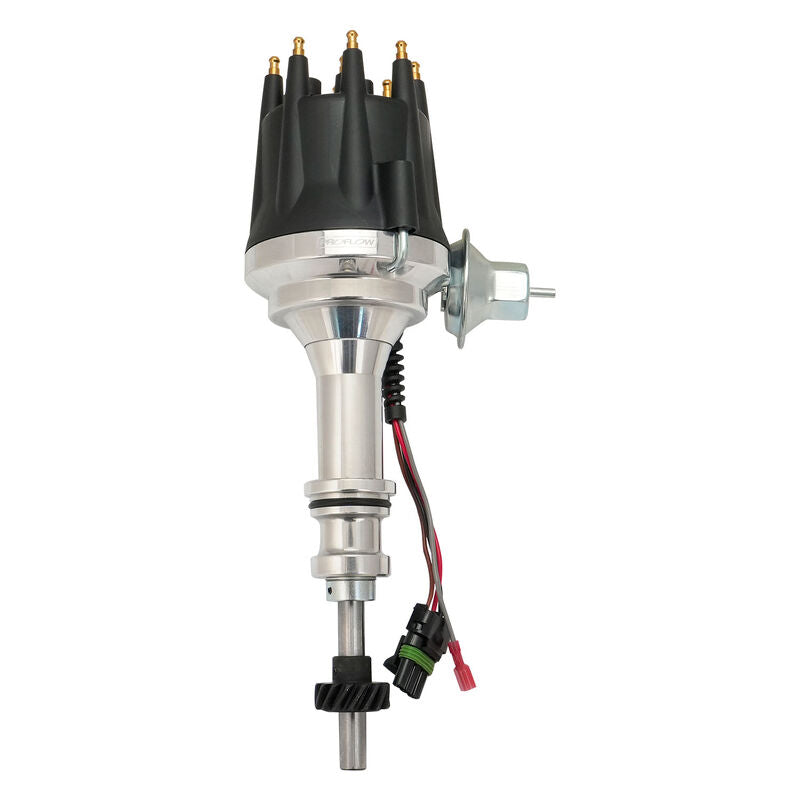 PFEID310R Proflow Distributor, Billet Black Ready-to-Run, Vacuum Advance, For Ford 302 351 Cleveland - SS Racetech Rods & Customs