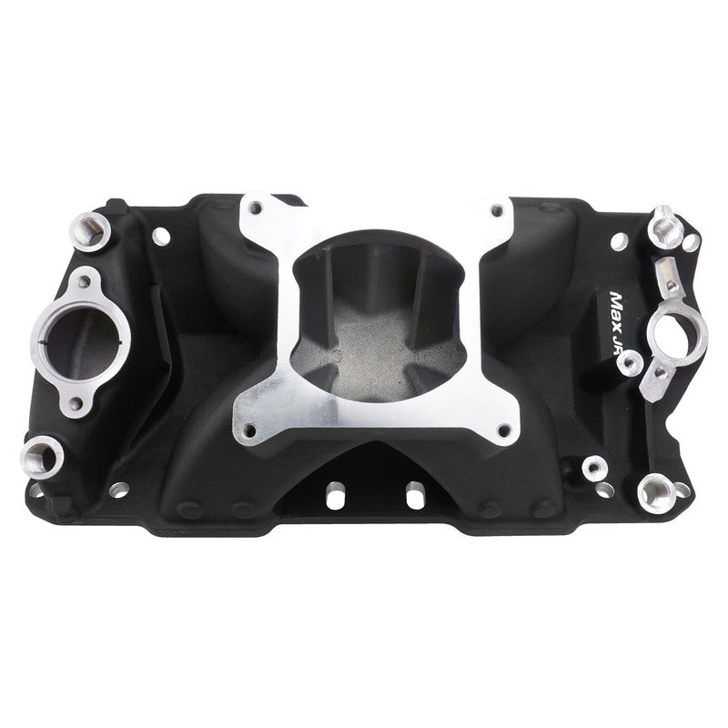 PFEM2925-BK Proflow Intake Manifold, SuperMax, Single Plane, Aluminium, Black, Square Bore, SB Chev