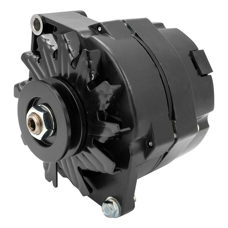 PFEPM37293BK Alternator Power Spark, 140 Amp 1-Wire, Internal Regulator, Black Powder coat, V-Belt, Chev, Holden, Commodore, Torana, Each - SS Racetech Rods & Customs
