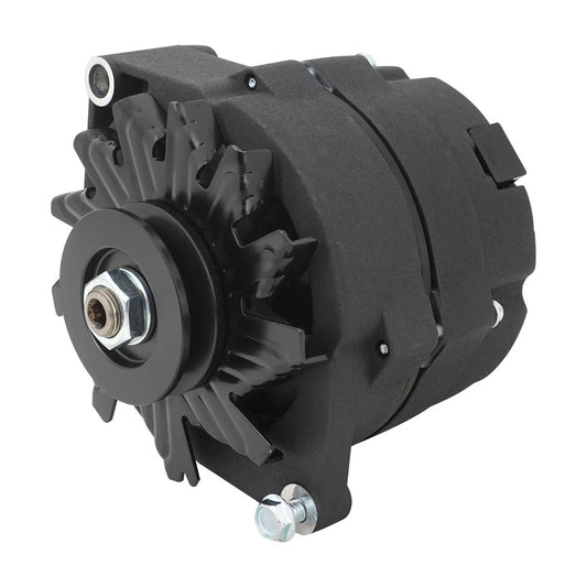 PFEPM37293BKW Proflow Alternator Power Spark, 140 Amp 1-Wire, Internal Regulator, Black Wrinkle, V-Belt, Chev, For Holden, Commodore, Torana, Each - SS Racetech Rods & Customs