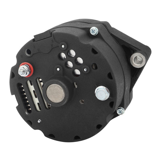 PFEPM37293BKW Proflow Alternator Power Spark, 140 Amp 1-Wire, Internal Regulator, Black Wrinkle, V-Belt, Chev, For Holden, Commodore, Torana, Each - SS Racetech Rods & Customs