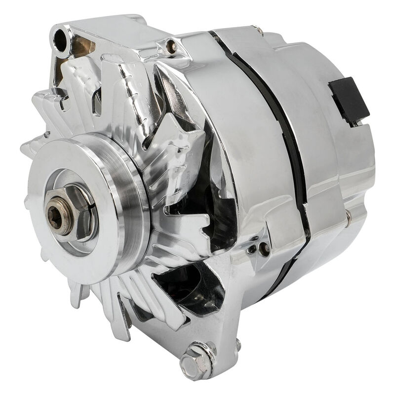 PFEPM37293 Proflow Alternator Power Spark, 140 Amp 1-Wire, Internal Regulator, Chrome, V-Belt, Chev, For Holden, Commodore, Torana - SS Racetech Rods & Customs