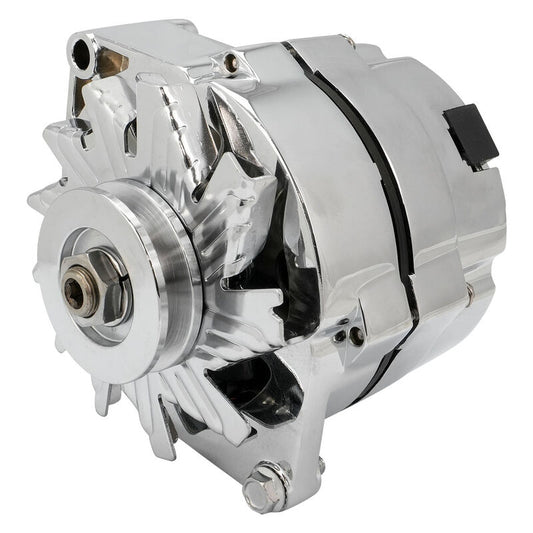 PFEPM37293 Proflow Alternator Power Spark, 140 Amp 1-Wire, Internal Regulator, Chrome, V-Belt, Chev, For Holden, Commodore, Torana - SS Racetech Rods & Customs