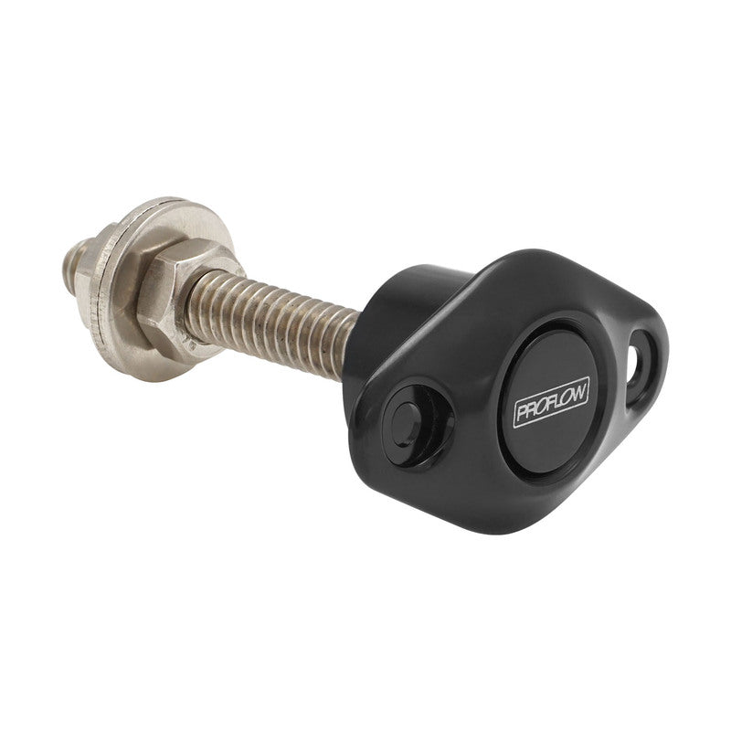 PFEQLZ370BK Proflow Quick Release Pro Latch, Small 38 x 23mm Fastener Dzus, Billet Aluminium, Black, Kit - SS Racetech Rods & Customs