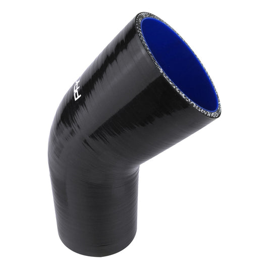 PFES202-150-200B Proflow Hose Tubing Air intake, Silicone, Reducer, 1.50in. - 2.00in. 45 Degree Elbow, Black