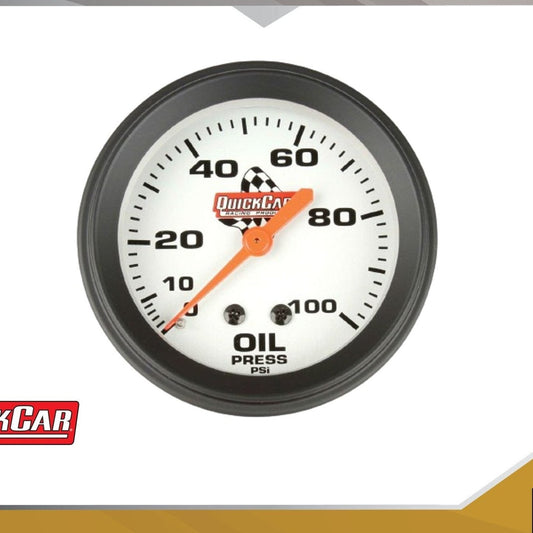 Quickcar mechanical Oil Pressure Gauge 2 5/8″ - SS Racetech Rods & Customs
