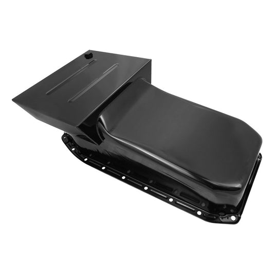 RTS-2201-SHP RTS Oil Pan, SB Chev, SHP Block, Right side Dipstick, 427 Stroker, Steel Black, Windage Tray, Crank Scraper, Suit HQ-WB Holden, each - SS Racetech Rods & Customs
