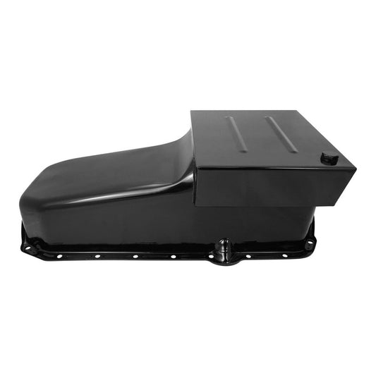 RTS-2201-SHP RTS Oil Pan, SB Chev, SHP Block, Right side Dipstick, 427 Stroker, Steel Black, Windage Tray, Crank Scraper, Suit HQ-WB Holden, each - SS Racetech Rods & Customs