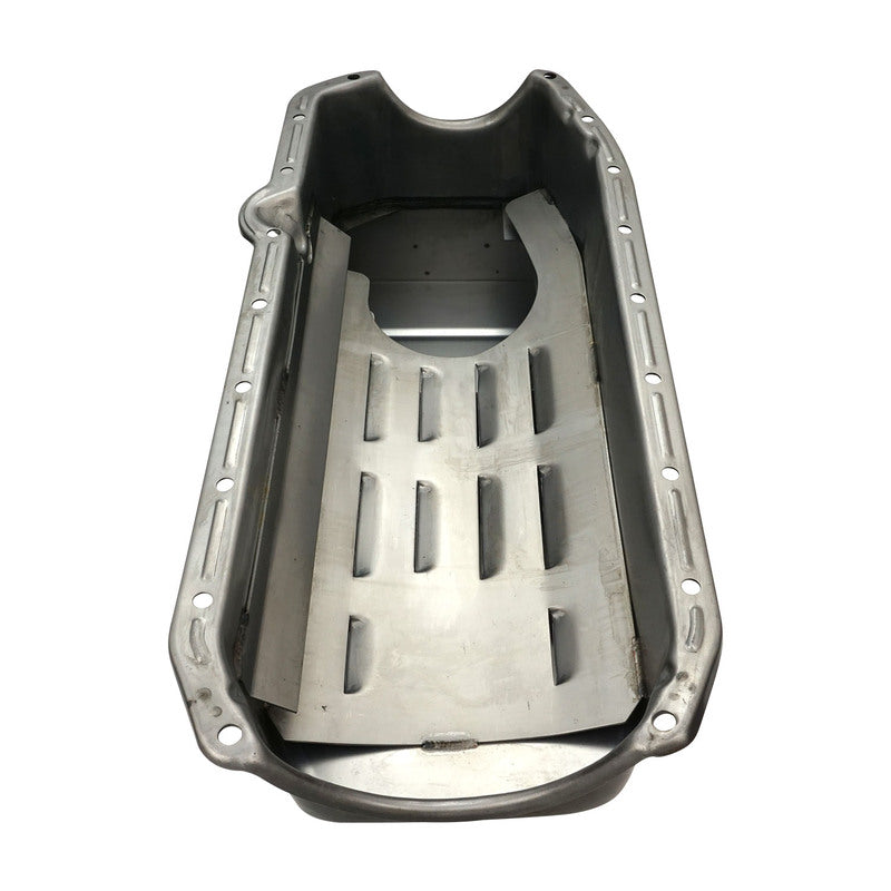 RTS-2201-SHP RTS Oil Pan, SB Chev, SHP Block, Right side Dipstick, 427 Stroker, Steel Black, Windage Tray, Crank Scraper, Suit HQ-WB Holden, each - SS Racetech Rods & Customs