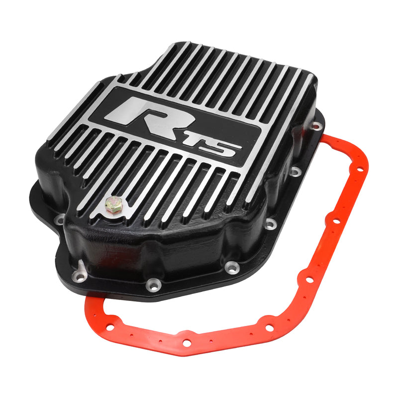 RTS20200 RTS Transmission Pan, Deep, Aluminium, Finned Black Powdercoat, GM, TH400, Kit