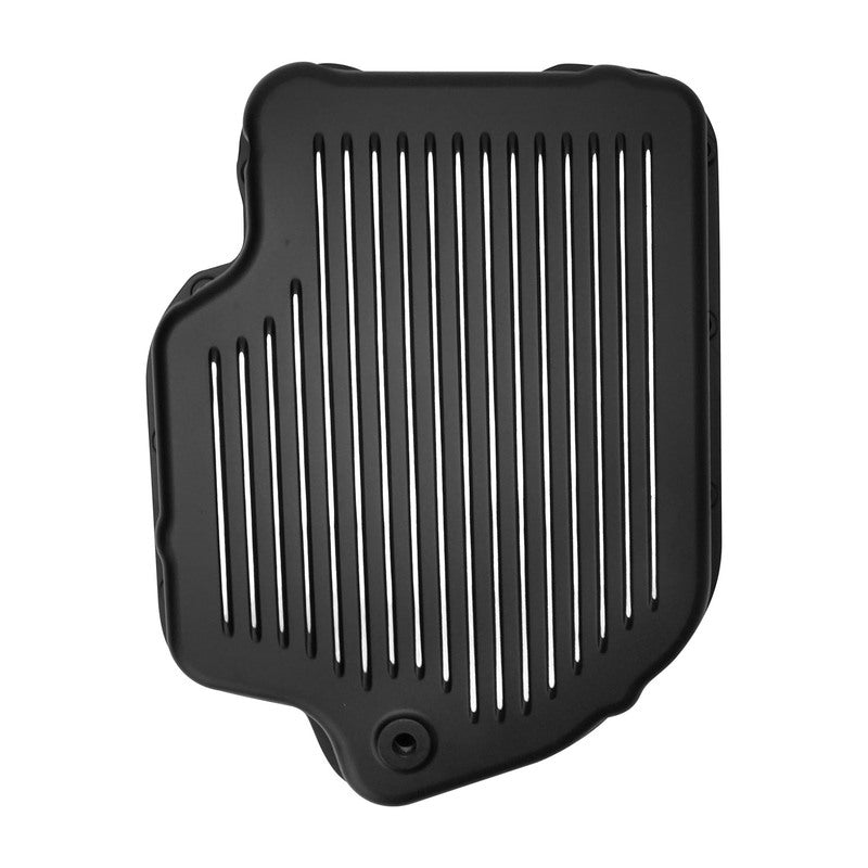 RTS80220BK RTS Transmission Pan, Extra Capacity, Cast Aluminium, Black, Machined Finned, Chev Holden TH400, Each - SS Racetech Rods & Customs