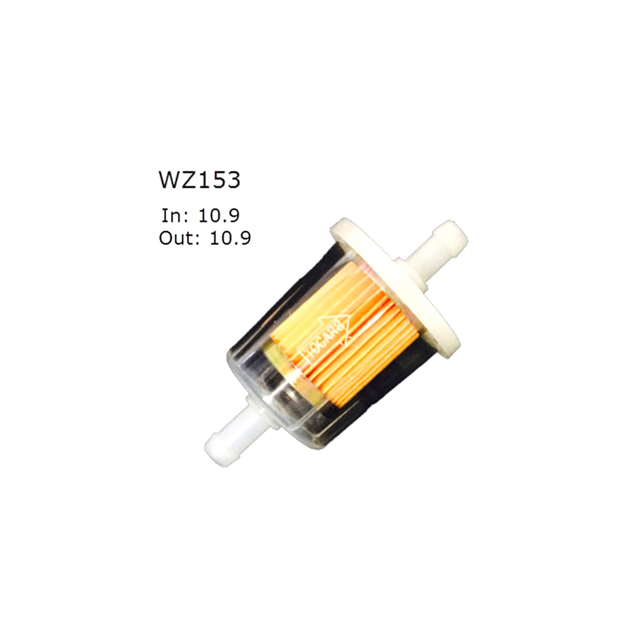 WZ153 Plastic In-Line Fuel Filter Wesfil Cooper - SS Racetech Rods & Customs