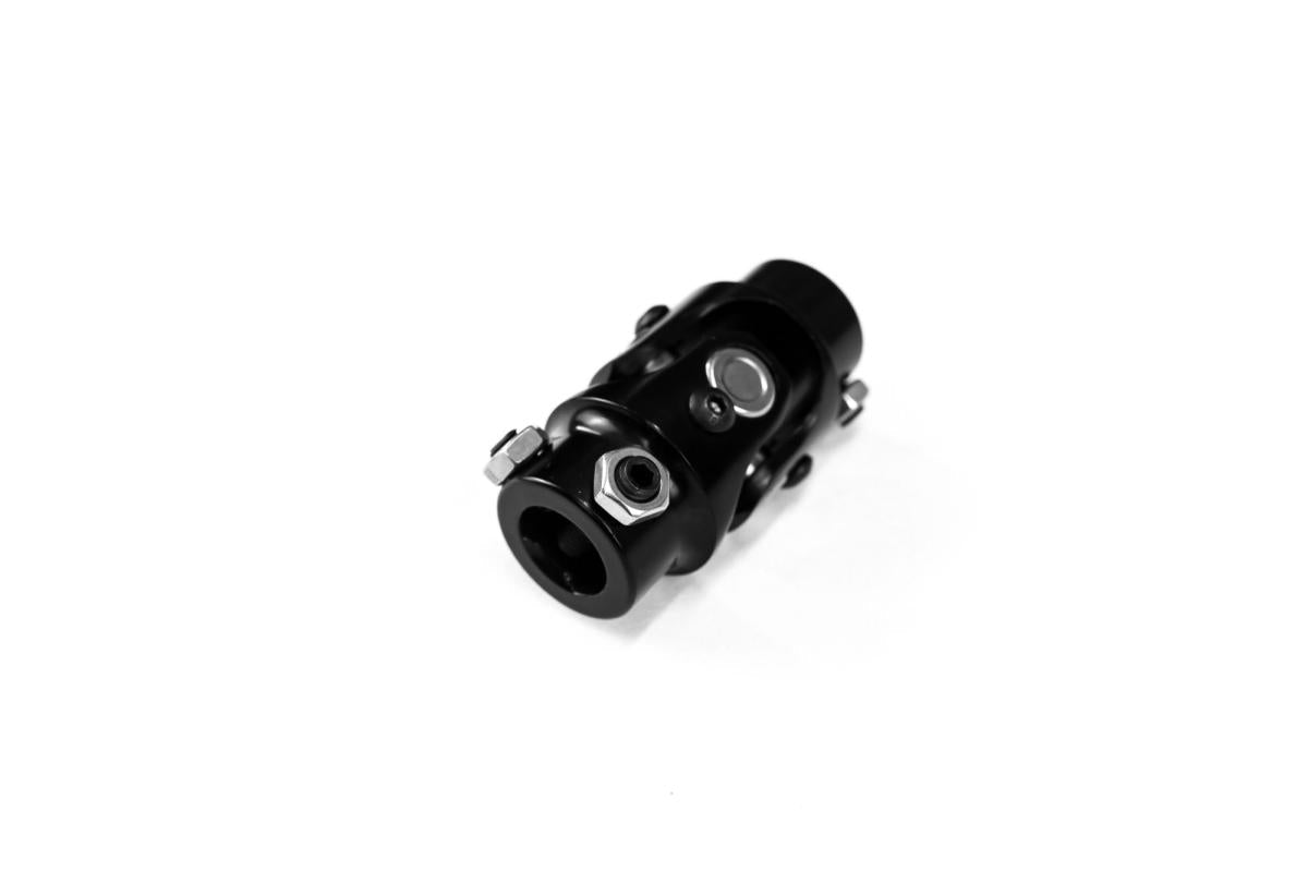 Black Steering Universal Joint 3/4 Inch DD To 9/16 Inch 36 Spline, Engineer Approved (UJ-027) - SS Racetech Rods & Customs