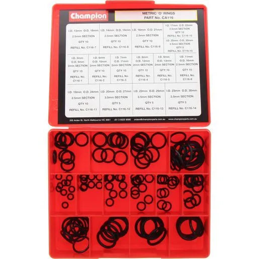 CA116 O-ring assortment metric - EACH - SS Racetech Rods & Customs
