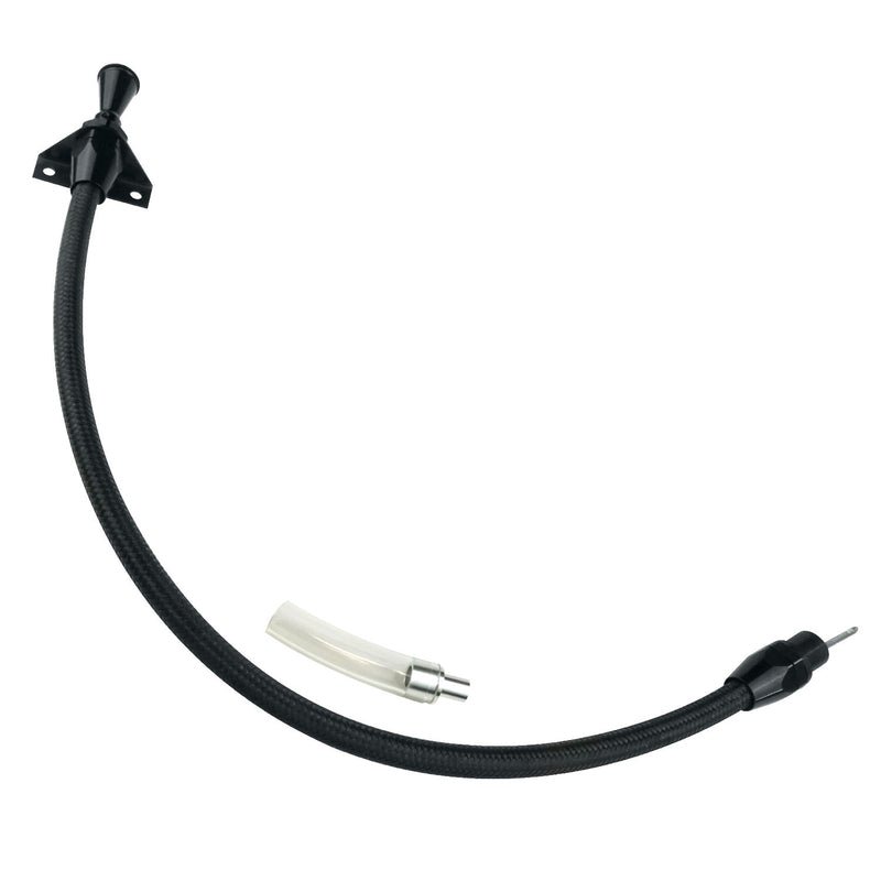 PFE - XTD - 3400TM Proflow Transmission Dipstick, Braided Stainless Black , Billet Handle, Transmission Mount, TH400, EachSS Racetech Rods & CustomsENGINE ACCESSORIES