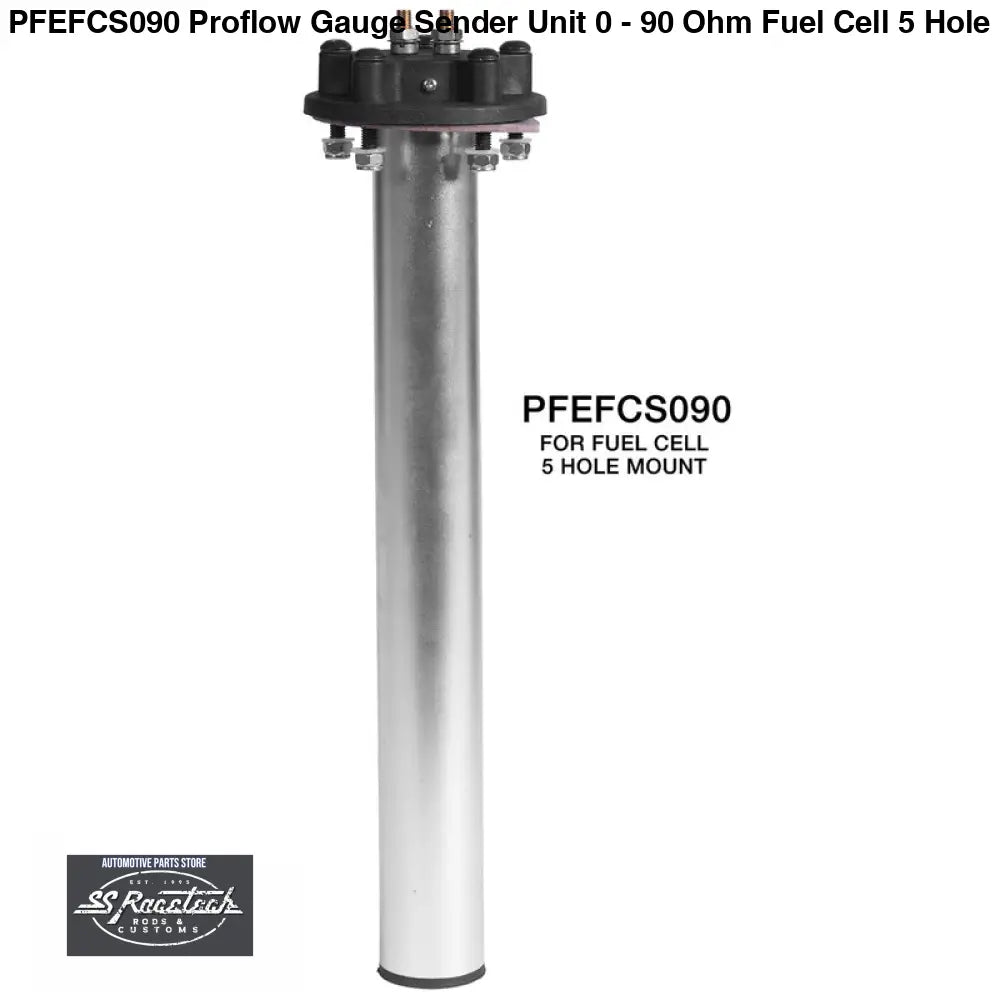 PFEFCS090 Proflow Gauge Sender Unit 0 - 90 Ohm, Fuel Cell 5 Hole Mount 260mm Tall - SS Racetech Rods & Customs