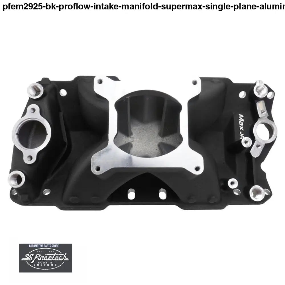 PFEM2925-BK Proflow Intake Manifold SuperMax Single Plane Aluminium Black Square Bore SB Chev INTAKE MANIFOLDS