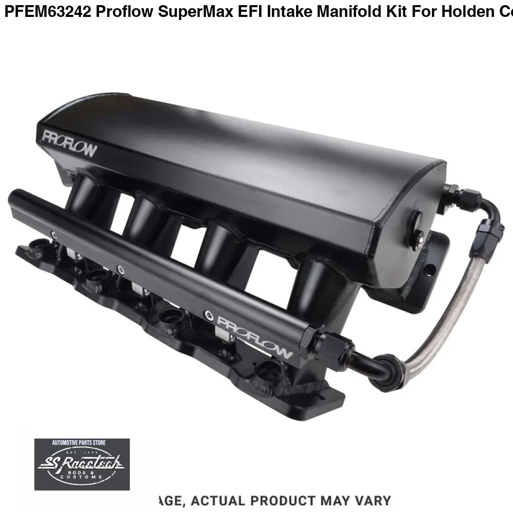 PFEM63242 Proflow SuperMax EFI Intake Manifold Kit For Holden Commodore LS3/L92 Fabricated Black w/Fuel Rails 102mm