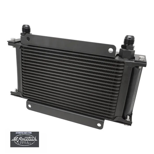 PFEOC19-DF Proflow Oil Cooler Kit, Ultra Pro, 19 Row, Dual Fan 625 CFM, AN10 ORB Female, Aluminium, Black - SS Racetech Rods & Customs