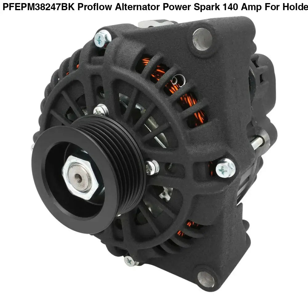 PFEPM38247BK Proflow Alternator Power Spark 140 Amp For Holden Commodore LS VT VX VY Internal Regulator Black
