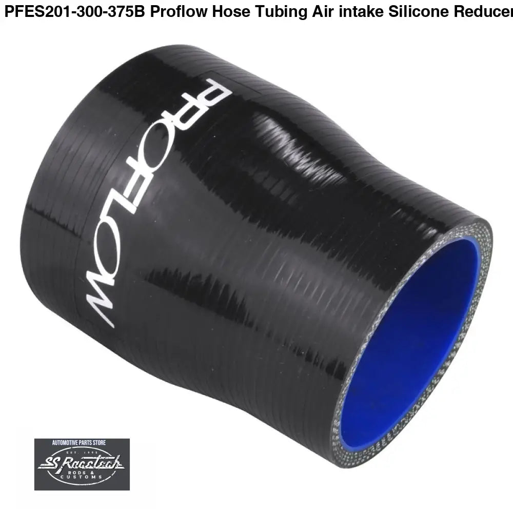 PFES201-300-375B Proflow Hose Tubing Air intake Silicone Reducer 3.00in. - 3.75in. Straight Black SILICONE HOSE & BENDS