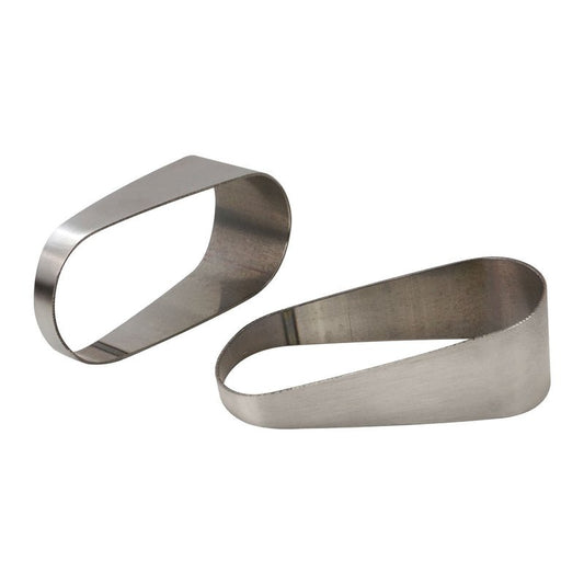 PFESS-PC312-H Proflow Pie Cut Oval Tubing Stainless Steel cut 3.5 in, 50mmx110mm horizontal cut 15 degree, 6 pcs set - SS Racetech Rods & Customs