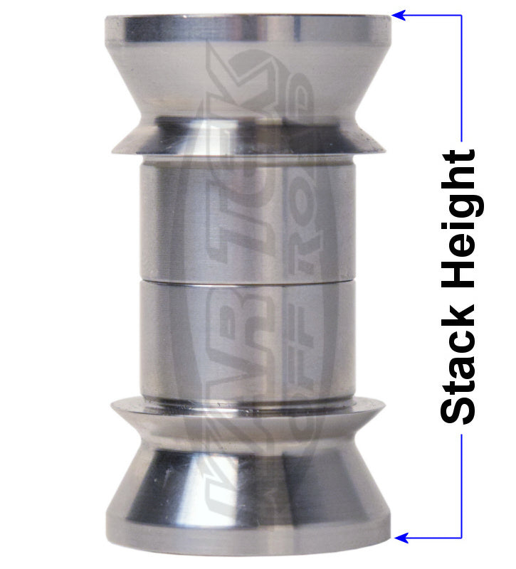 KTKHMA3412 17-4 Stainless Steel Misalignment Spacer For 3/4" Heim Or Uniball For 1/2" Bolt 1-13/16" Stack Ht (PAIR) - SS Racetech Rods & Customs