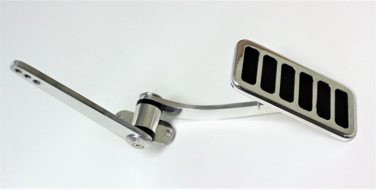 High-Quality Polished Aluminium Accelerator Pedal - Firewall Mounted - SS Racetech Rods & Customs