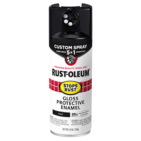 Rust-oleum stops rust Spray 5-in-1 Gloss black 340g - SS Racetech Rods & Customs