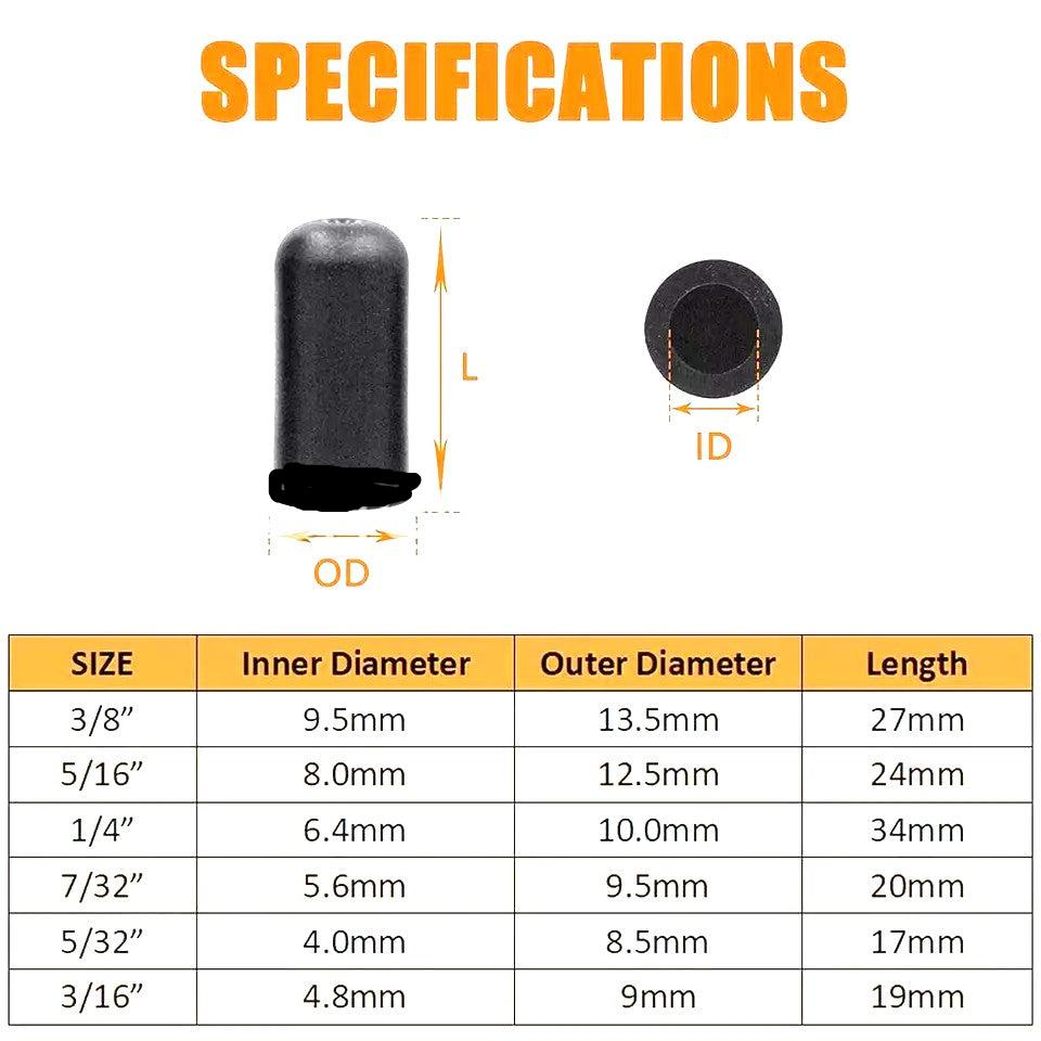 Intake Line Carburetor and Vacuum Rubber Cap Plug (Various sizes available) sold each! - SS Racetech Rods & Customs
